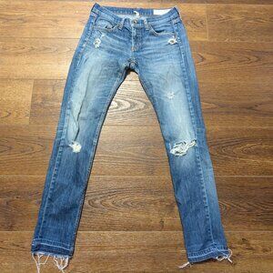 Rag & Bone Dre Jeans Distressed Skinny Size 24